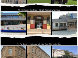 The 3 participating Schools: St Nicholas College, Dingli Primary School,  C.I De Amicis Laterza Monte San Michele Bari and St Margaret College, Zabbar Primary A School.