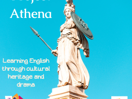 Project title and statue of Goddess Athena