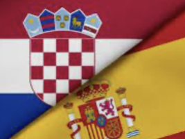 Spain Croati flags