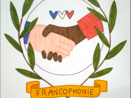 Logo gagnant du concours :Je dessine le logo du projet "Fêtons ensemble la francophonie!"
