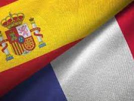 Bandera española y francesa