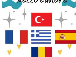 Hello Europe Poster with Logo( Winning Poster and Logos as a result of a contest)