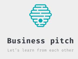 Blue beehive logo - Business pitch, let's learn from each other