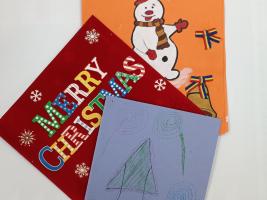3 Cards made by kids for a similar project