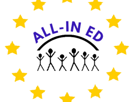 The logo was created by the Spanish students and represents the union and inclusion of all students, surrounded by the EU stars, all different but all together under the same roof.