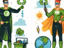 Our students are now green superheroes to save the enviroment.