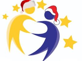 eTwinning logo with holiday hats
