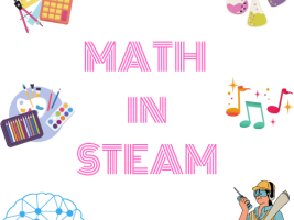 Math in STEAM projemiz ile ilgili olan matematik, fen, teknoloji ve sanat resimlerini içeren proje resmimizdir.