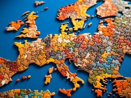 Ai Generated Europe Puzzle royalty-free stock illustration