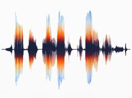 colorful sound waveform