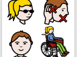 pictogram of visible and invisible disabilities using Alternative and Augmentative Communication