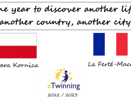 One year to discover another life, another country, another city, Polish flag and French flag