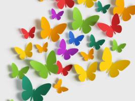 Origami Colorful Butterflies