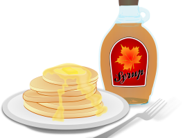 pancakes with maple syrup