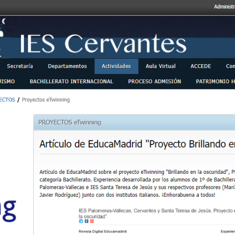 Página web del IES Cervantes