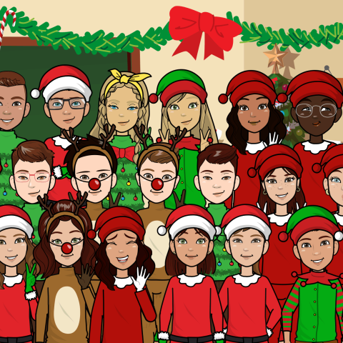 2C I.C.CASALE 1 ANNA D'ALENÇON CASALE MONFERRATO TODOS JUNTOS OS DESEAMOS FELIZ NAVIDAD