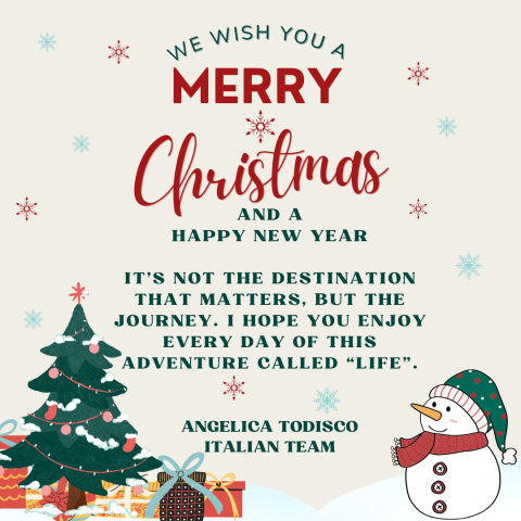 Christmas card Angelica Todisco-Italian team