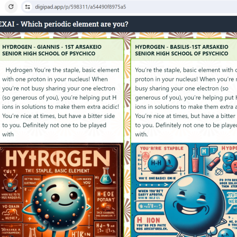 DigiPad "Which periodic element are you?" DigiPad "Which periodic element are you?"