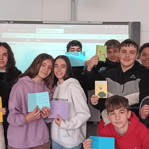 We received some cards from our eTwinning friends. It was a very exciting activiy!