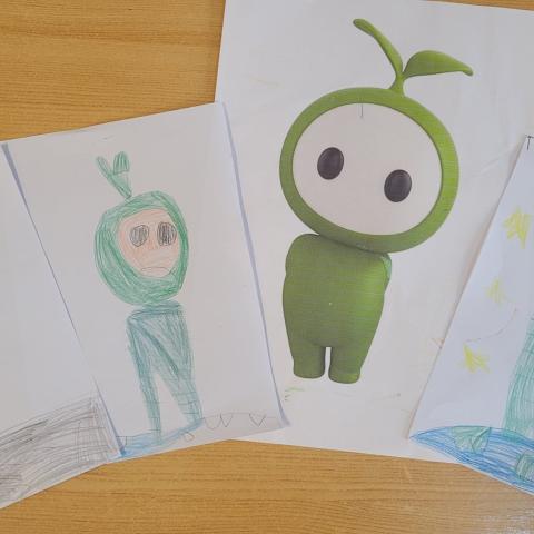 Leafulis - drawing by the children of Gradinita cu Program Prelungit nr. 3 Bisrita, Romania Leafulis - drawing