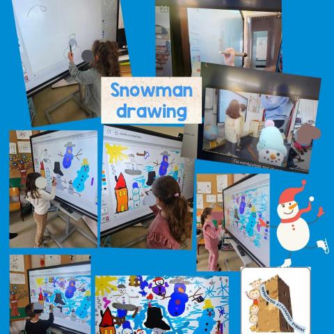 snowman drawing