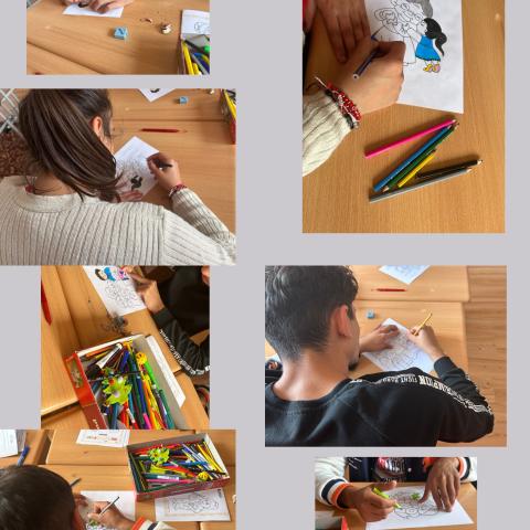 Activity with the students in the scope of fulfilling their responsibilities towards family elders. Activity with the students in the scope of fulfilling their responsibilities towards family elders.