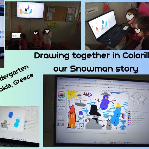 Snowmen in colorillo