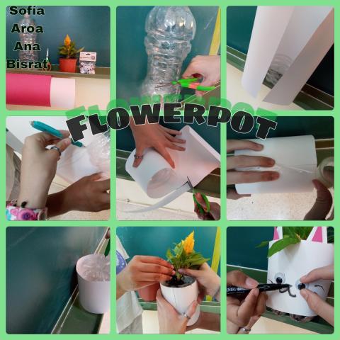 Instruction step by step how to make a flowerpot