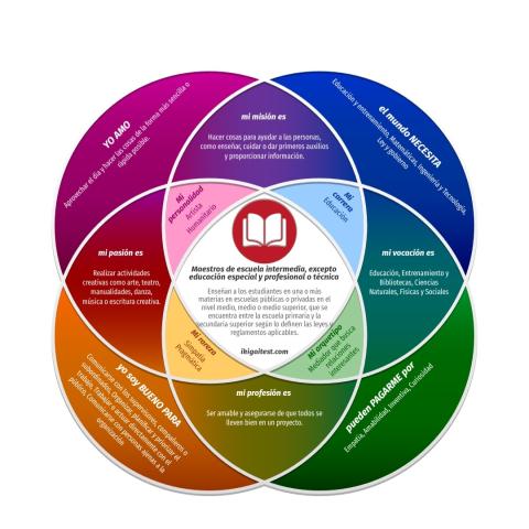 Yo estoy de acuerdo con el ikigai para mi personalidad y mi pasión para la musica y la escritura creativa, pero no estoy de acuerdo con mi vocación porque no quiero que ser una maestras .
