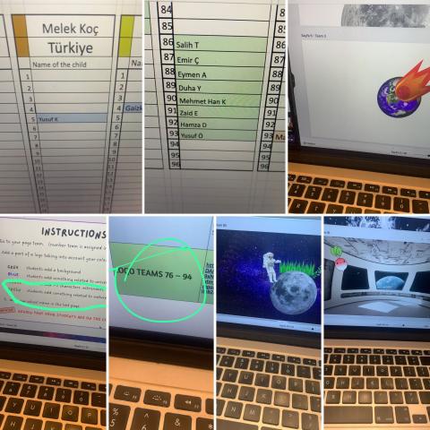 We took part in logo activity by meeting online with students.