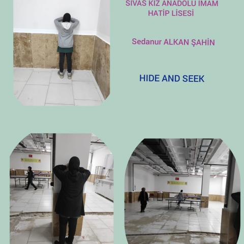 Sedanur Alkan Şahin/ Sivas Kız Anadolu İmam Hatip Lisesi We played hide and seek.